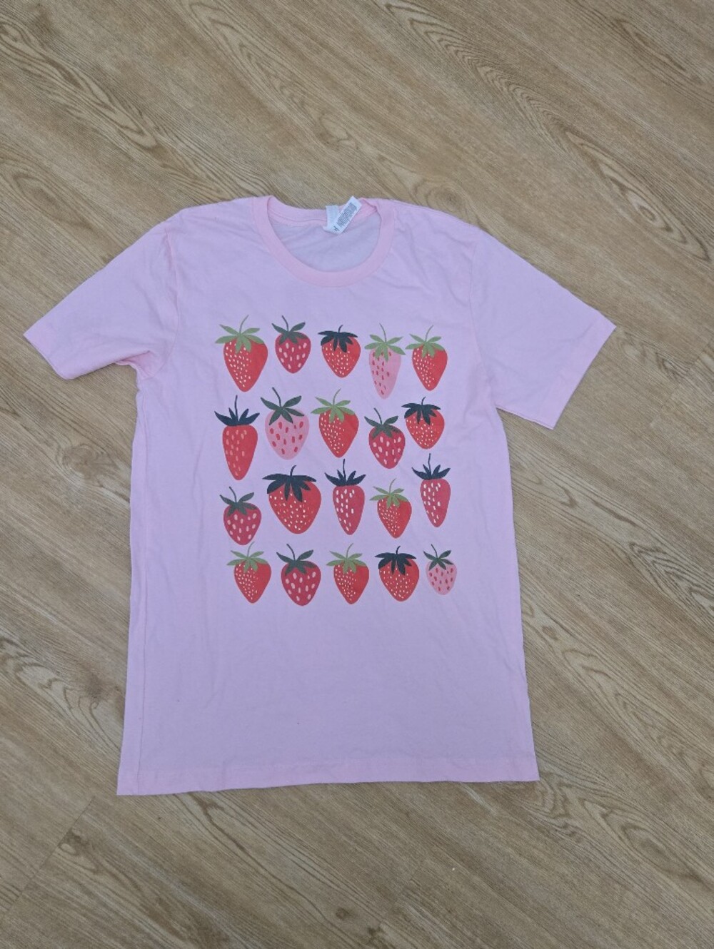 Pink Strawberry Kawaii Graphic Tee
